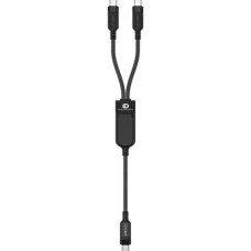 Дата кабель USB-C to 2xUSB-C 0.8m 100W Acefast (6974316280149)