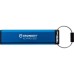 USB флеш накопичувач Kingston 128GB IronKey Keypad 200 AES-256 Encrypted Blue USB 3.2 (IKKP200/128GB)