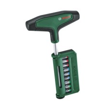 Викрутка Bosch для біт, Т-подібне руків'я, 19 насадок, 100mm, сталь CrV (1.600.A03.9J3)