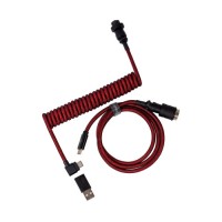 Дата кабель USB 2.0 AM to USB-C 1.08m Premium Coiled Aviator Angled red Keychron (CAB4_KEYCHRON)