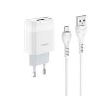Зарядний пристрій HOCO C72A Glorious USB + cable Micro 10.5W White (6931474713001)