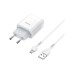 Зарядний пристрій HOCO C72A Glorious USB + cable Micro 10.5W White (6931474713001)