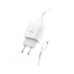 Зарядний пристрій HOCO C72A Glorious USB + cable Micro 10.5W White (6931474713001)