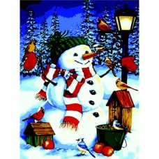 Картина по номерам ZiBi Веселий сніговик 40*50 см ART Line (ZB.64115)