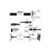Дата кабель 6in1 inCharge XL 0.3m black Rolling Square (XLS01R)
