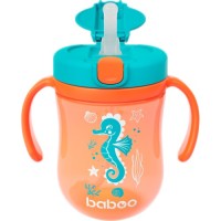 Поїльник-непроливайка Baboo Sea Life із гравітаційною кулькою, 300 мл, 9+ міс, помаранчева (8-132)