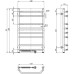 Сушарка для рушників Navin Блюз 480x800 (12-006130-4880)