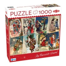 Пазл Tactic Вінтажні Різдвяні листівки, 1000 елементів (59223)