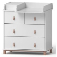 Комод-пеленатор Angelo Glori з органайзером (ручки мокко) 90х51х90 (30004)