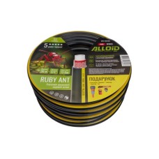 Шланг для поливу Alloid Pro армований, 4-шаровий, Ruby Ant, 3/4", 30м, розприскувач «Равлик», 2 адаптери, конектор, ніж (WH-63320)