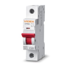 Автоматичний вимикач Videx_ RS4 RESIST 1п 10А С 4,5кА (VF-RS4-AV1C10)
