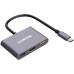Концентратор Canyon hub DS-4 3in1 USB-C Grey (CNS-TDS4)
