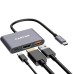 Концентратор Canyon hub DS-4 3in1 USB-C Grey (CNS-TDS4)