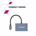 Концентратор Canyon hub DS-4 3in1 USB-C Grey (CNS-TDS4)
