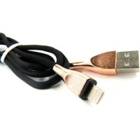 Дата кабель USB 2.0 AM to Lightning 1.0m black Dengos (NTK-L-SET-BLACK)