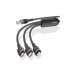 Дата кабель USB 2.0 AM to Lightning + Micro 5P + Type-C 1.2m 66W black Essager (EXCMTL-XJ01)