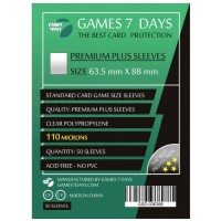 Протектор для карт Games 7 Days 63,5 х 88 мм, 110 мікрон, Card Game, 50 шт (PREMIUM+) (GSD-036388)