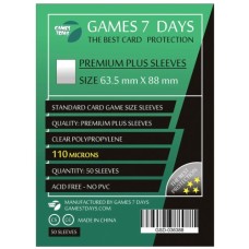 Протектор для карт Games 7 Days 63,5 х 88 мм, 110 мікрон, Card Game, 50 шт (PREMIUM+) (GSD-036388)