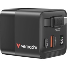 Зарядний пристрій Verbatim GaN 65 W 2 ports (USB-C/1xUSB-A) (32217)