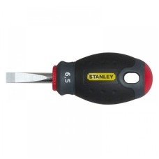 Викрутка Stanley FatMax Stubby, SL6,5 х 30мм, укорочена з паралельним джалом під прямий шліц. (0-65-404)