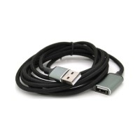 Дата кабель USB 2.0 AM/AF 2.0m black VEGGIEG (YT-AM/AF-UF2-2)