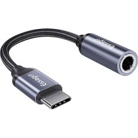Перехідник USB-C M to 3.5mm F 0.12m gray Essager (EZJE01-0G)