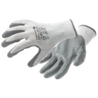 Захисні рукавиці Hoegert GLAN HT5K754-10 з нітриловим покриттям світло-сірі, 10 (HT5K754-10)