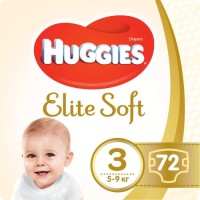 Підгузок Huggies Elite Soft 3 Mega (5-9 кг) 72 шт (5029053578095)