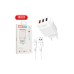 Зарядний пристрій XO 1xUSB QC3.0 18W + 2xUSB 2.4A + cable USB-C white (L72-TC-WH)