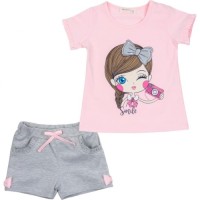 Набір дитячого одягу Breeze з дівчинкою (12485-86G-pink)