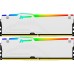 Модуль пам'яті для комп'ютера DDR5 32GB (2x16GB) 6000 MHz Beast White RGB EXPO Kingston Fury (ex.HyperX) (KF560C30BWEAK2-32)