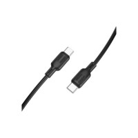 Дата кабель USB-C to USB-C 1.0m 60W silicone black BOROFONE (6941991115455)