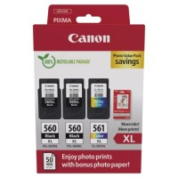 Картридж Canon PG-560/CL-561 XL 2xBK+Color, + Photo Paper, Value Pack (3712C012)