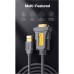 Кабель для передачі даних USB to COM M 1.5m DB9 RS-232 CR104 black Ugreen (20211)