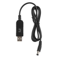 Кабель живлення USB to DC 5.5x2.1mm 12V 1.0m 1.0A 2E (2E-CCAD12-BK)