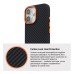 Чохол до мобільного телефона Armorstandart LikeCarbon2 SE MagCase Apple iPhone 17 Black Orange (ARM89160)