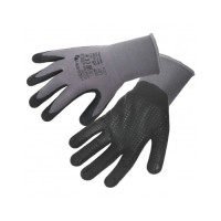 Захисні рукавиці Hoegert BODE HT5K762-9 з нейлону/спандексу покриті мікропінним нітрилом темно-сірі, 9 (HT5K762-9)