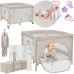 Дитячий манеж Lionelo MILLE PLUS GREY BEIGE (LO-MILLE PLUS GREY BEIGE)