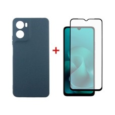 Чохол до мобільного телефона Dengos Motorola G06 Carbon+glass Blue (DG-KM-174)