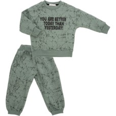Спортивний костюм дитячий Toontoy флісовий (24868-98B-green)