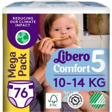 Підгузки Libero Comfort Розмір 5 (10-14 кг) 76 шт (7322541756912)