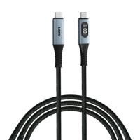 Дата кабель USB-C to USB-C 1.2m with display 100W black Verbatim (31848)