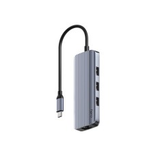 Концентратор Cudy USB-C 6-in-1 1xHDMI 4K + 1xUSB-C + 1xUSB 3.0 5Gbps + 2xUSB 2.0 (UH606)
