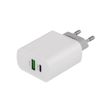 Зарядний пристрій XO L64 USB-A + USB-C 18W White (L64.white)
