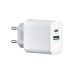 Зарядний пристрій XO L64 USB-A + USB-C 18W White (L64.white)