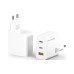Зарядний пристрій Grand-X GaN 2xUSB-C + 1xUSB 65W PD3.0 QC4.0 AFC SCP FCP white (CH-990W)