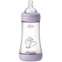 Пляшечка для годування Chicco Perfect 5 із силіконовою соскою 2+ місяців 240 мл Рожева (20223.12.40)