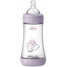 Пляшечка для годування Chicco Perfect 5 із силіконовою соскою 2+ місяців 240 мл Рожева (20223.12.40)