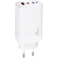 Зарядний пристрій XoKo 2xUSB-C PD65W + 1xUSB QC3.0 GaN white (XK-QC-630)