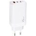 Зарядний пристрій XoKo 2xUSB-C PD65W + 1xUSB QC3.0 GaN white (XK-QC-630)